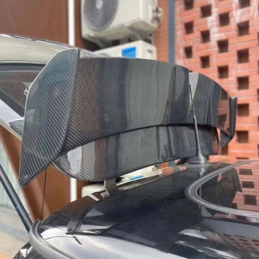 Mini  S R56 Carbon Fiber Rear Spoiler Trunk Splitter Roof Wing Double Deck Car Exterior Accessories Body Kit